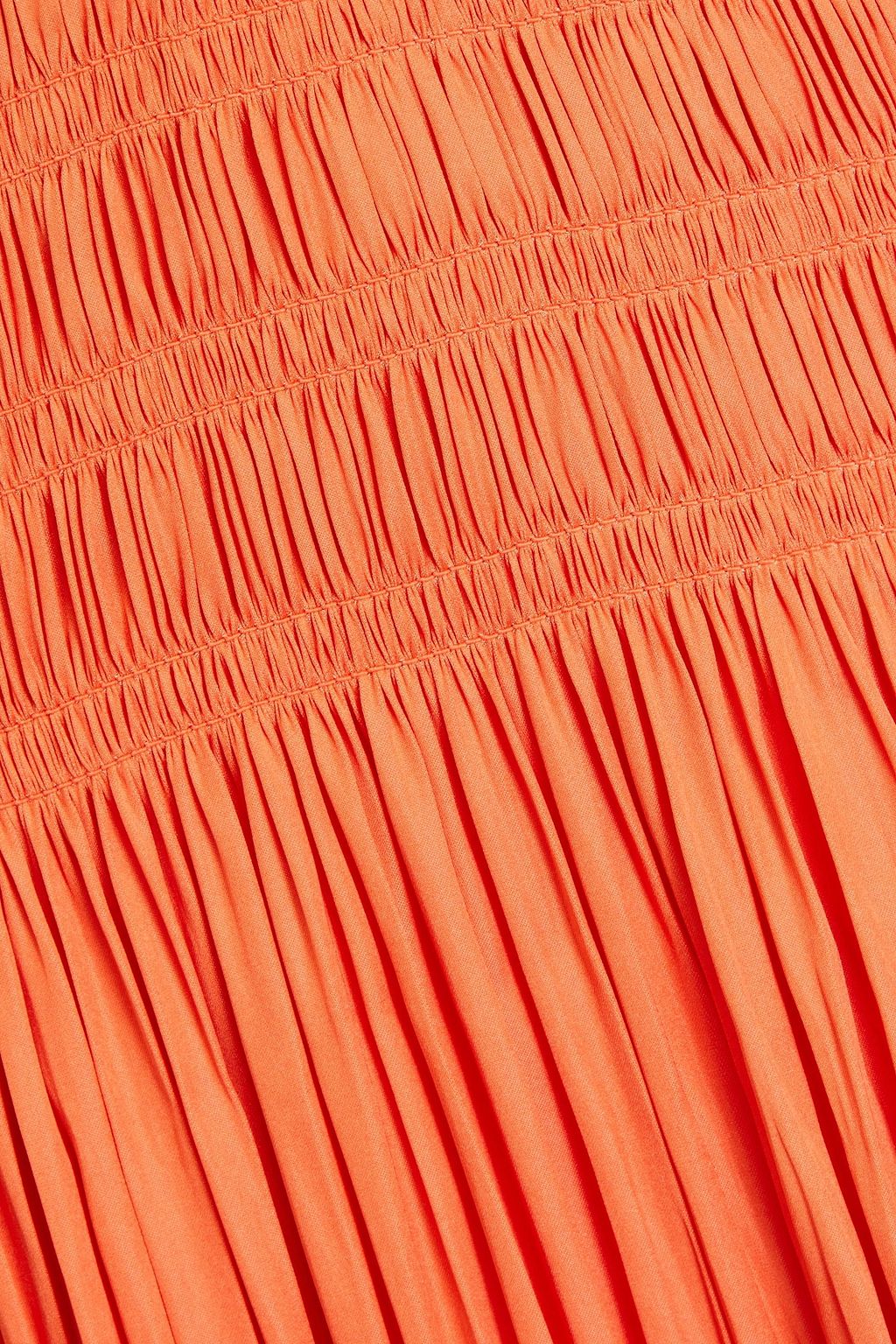 Robe longue en satin froncé MAJE avec col en V – Robe de soirée femme ...